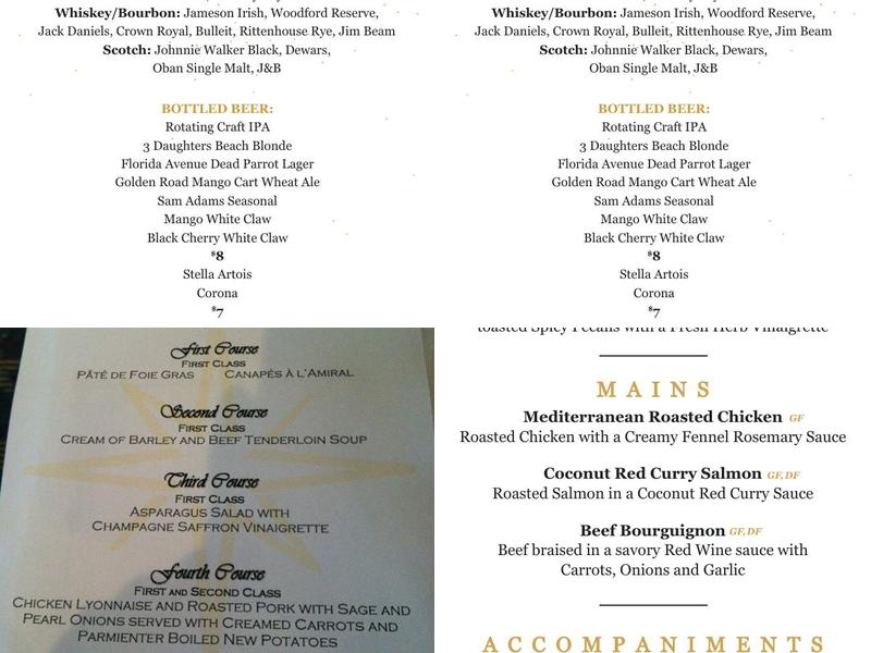 Yacht StarShip Cruises & Events Menu
