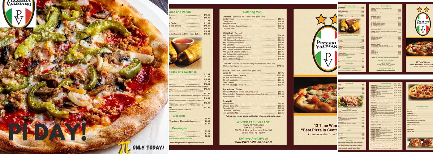 Pizzeria Valdiano Menu
