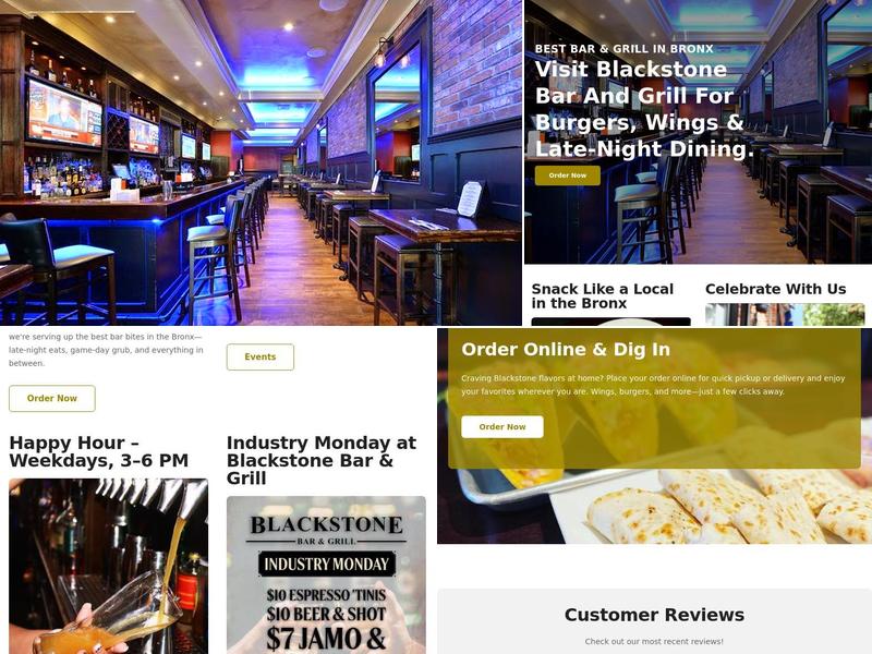 Blackstone Bar & Grill Menu