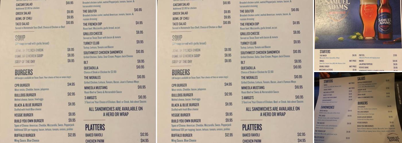 Sue Ellen’s Bar and Grill Menu