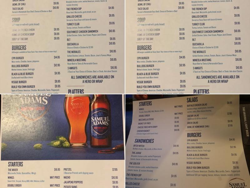 Sue Ellen’s Bar and Grill Menu