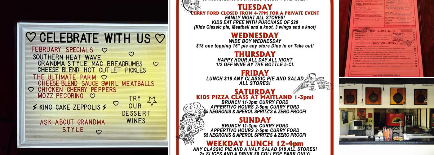 Pizza Bruno Menu