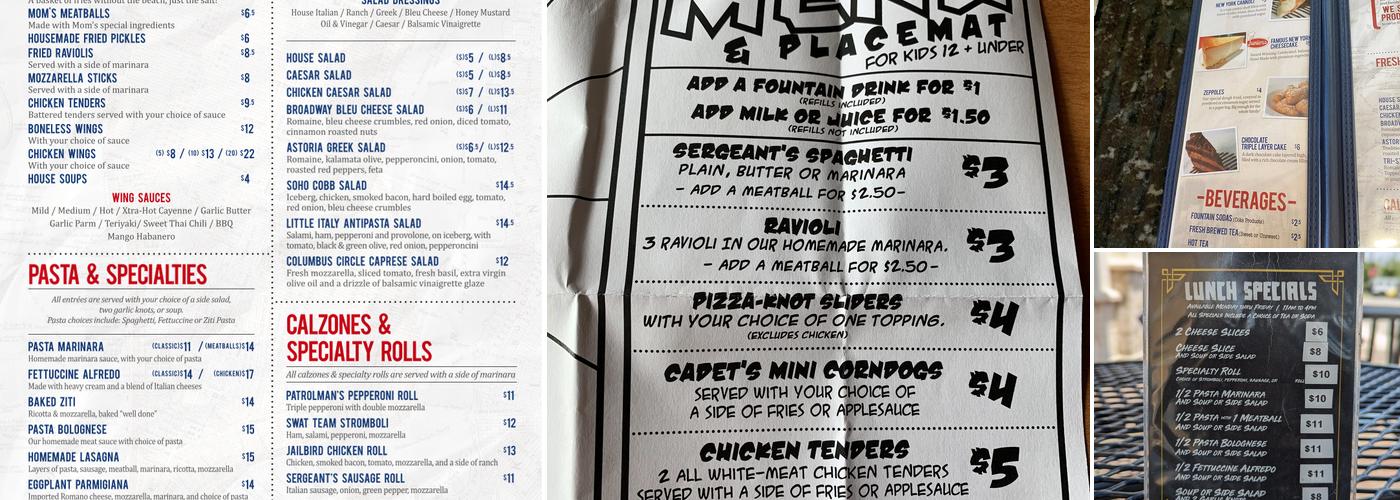 NYPD Pizza Lake Cay Menu