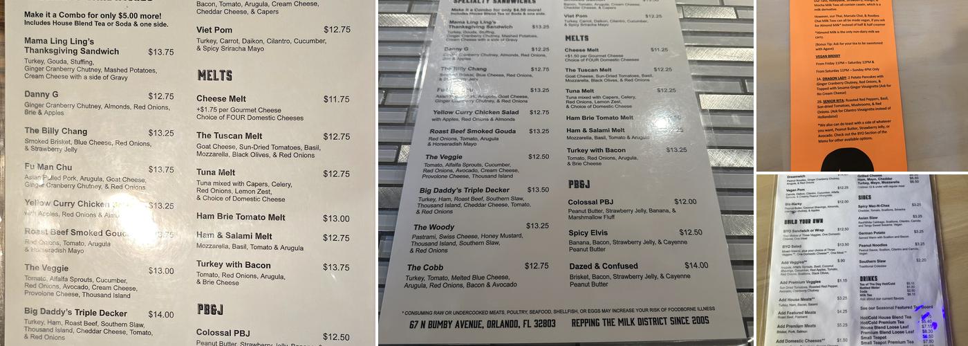 Pom Pom's Teahouse & Sandwicheria Menu