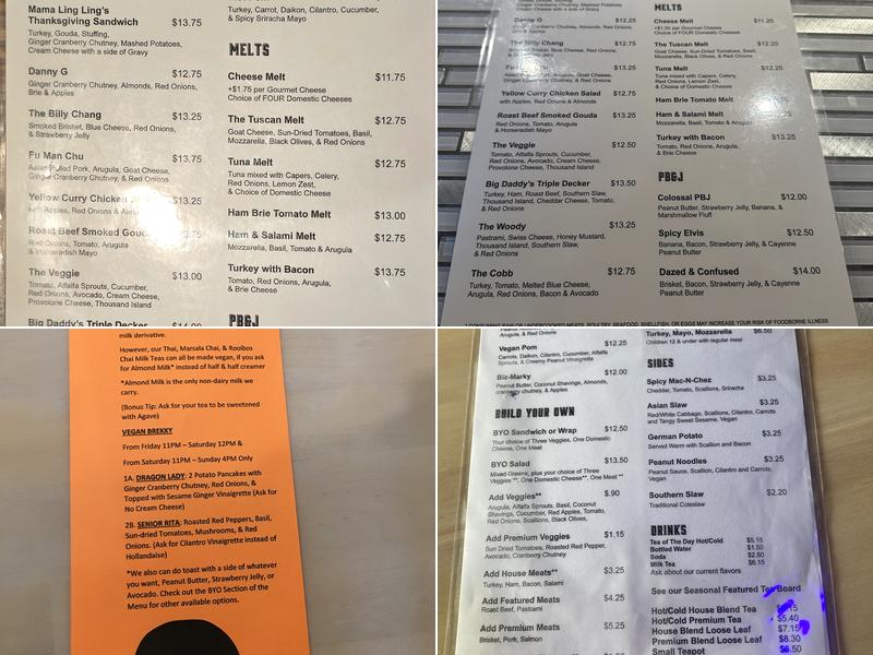 Pom Pom's Teahouse & Sandwicheria Menu