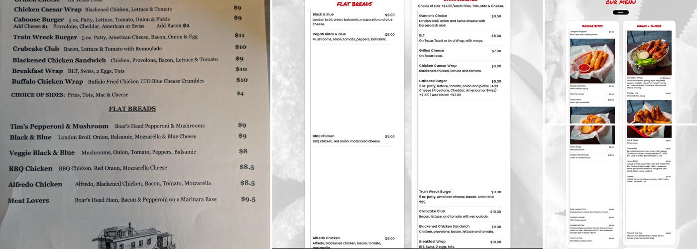 Caboose Menu