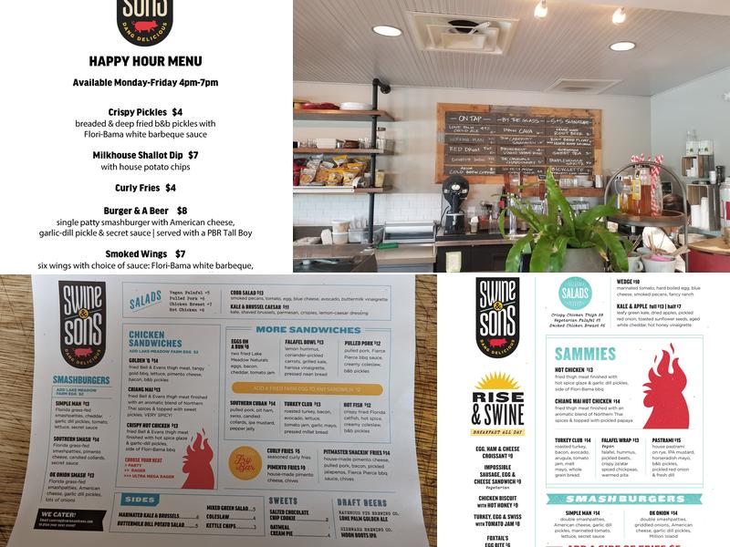 Swine & Sons Menu