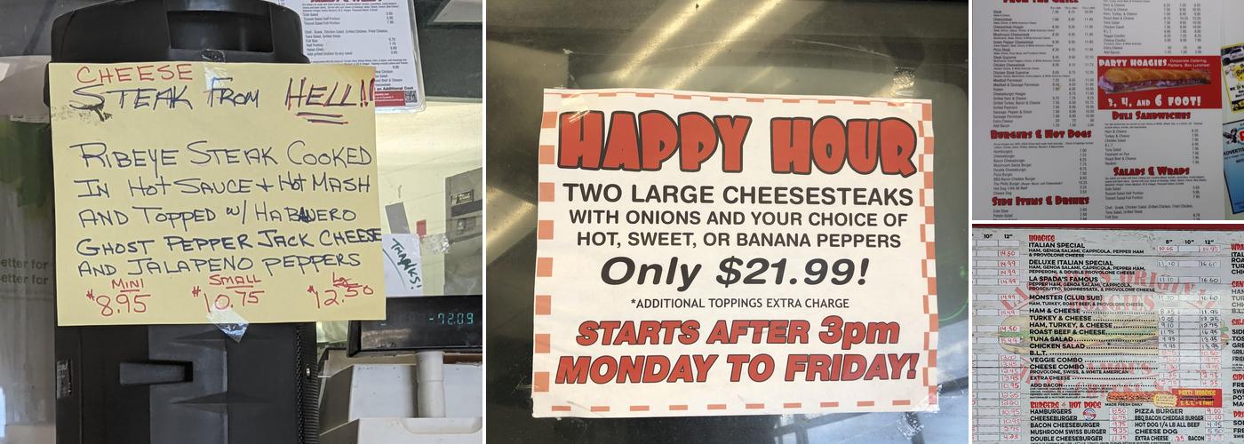 LaSpada's Original Cheesesteaks & Hoagies Menu