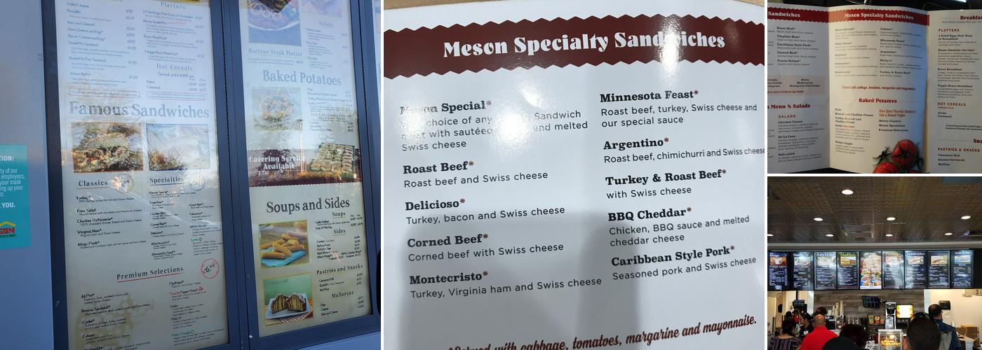 Meson Sandwiches (Osceola Parkway) Menu