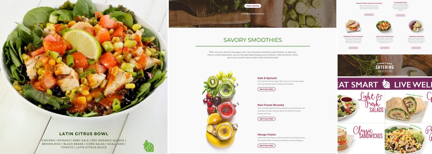 Nature's Table Café Menu