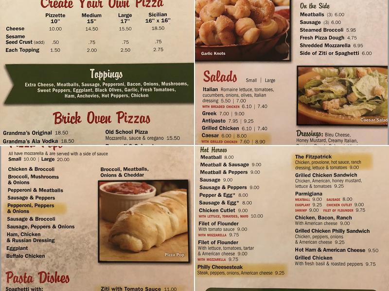 The Pizza Shoppe Menu