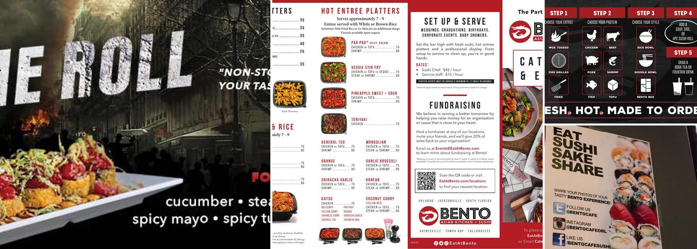 BENTO Downtown Orlando Menu