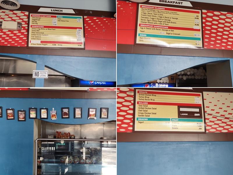 Champs Cafe Menu