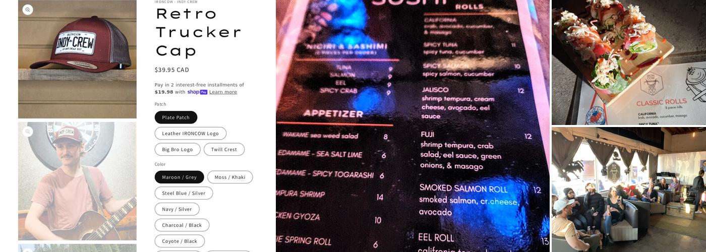 IRON COW Menu