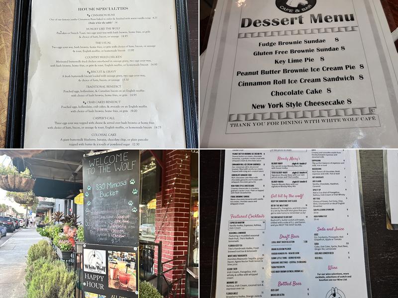 White Wolf Cafe Menu