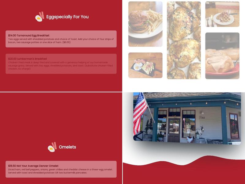 Turnaround Cafe Menu