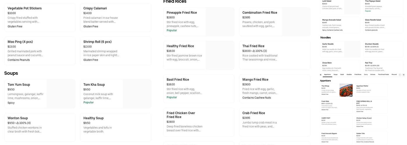 Mina's Cafe Menu