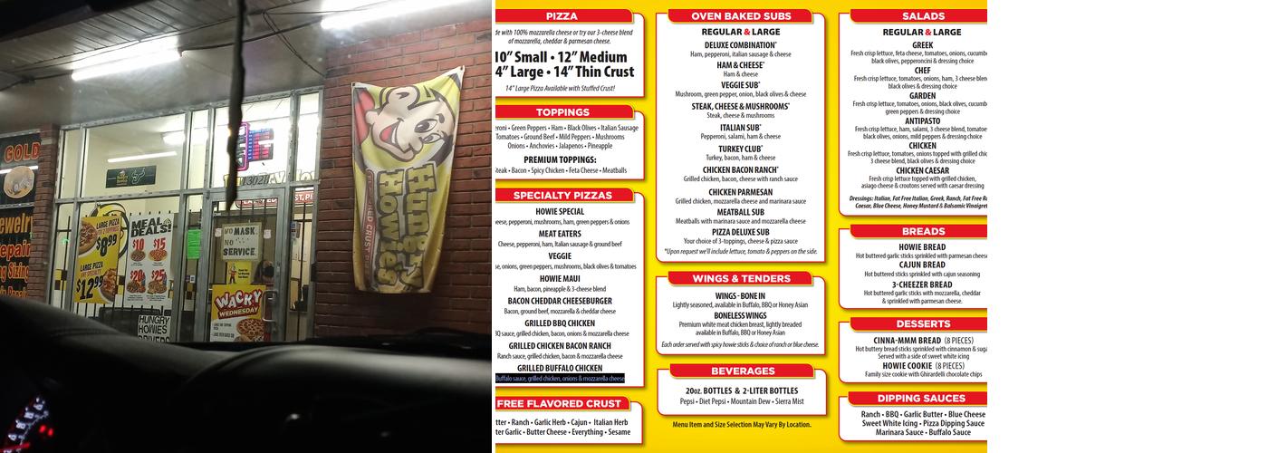 Hungry Howie's Pizza & Subs Menu