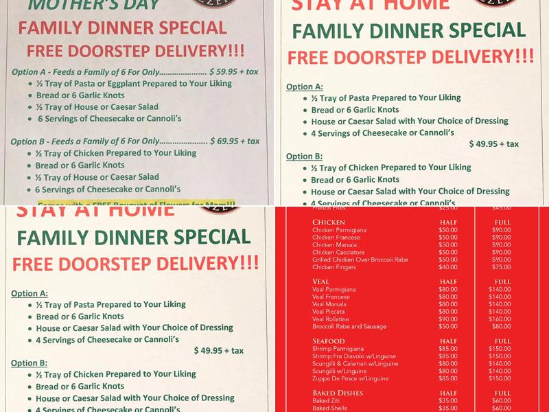 The Bistro Pizzeria Menu