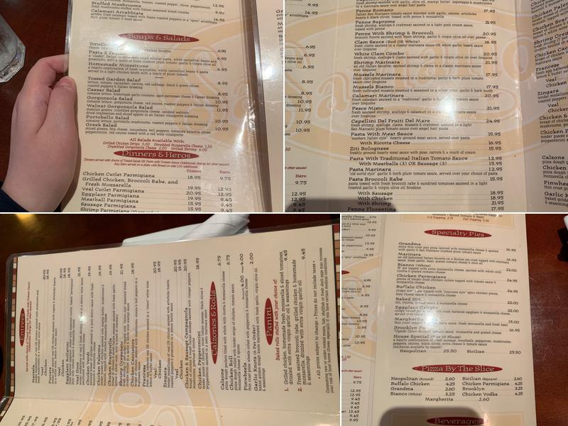 Saviano's Italian Restaurant & Pizzeria New York Menu