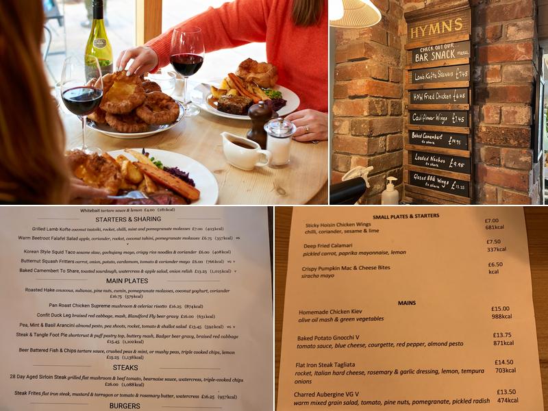 The Talisman Pub & Restaurant Park Gate, Southampton Menu
