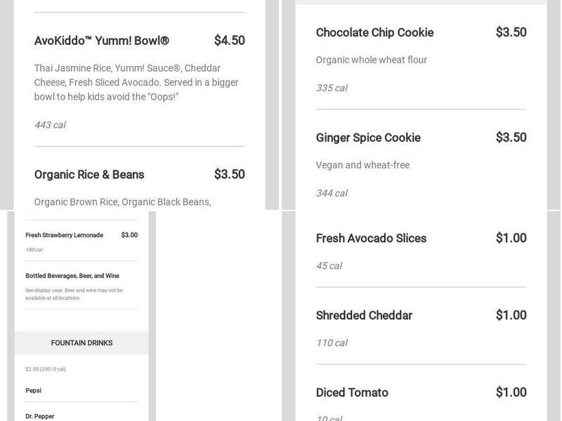 Cafe Yumm! | Candalaria Crossing Menu