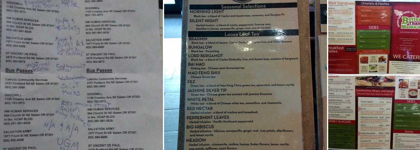 Broadway Coffeehouse Menu