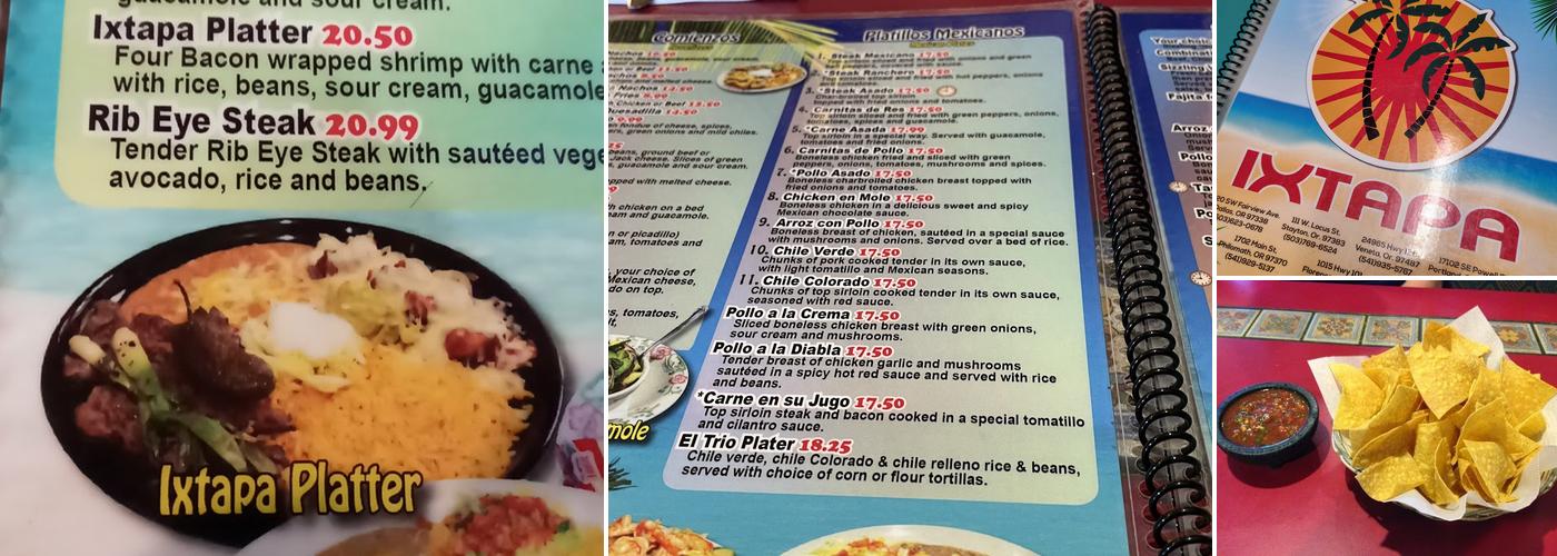 Ixtapa Menu