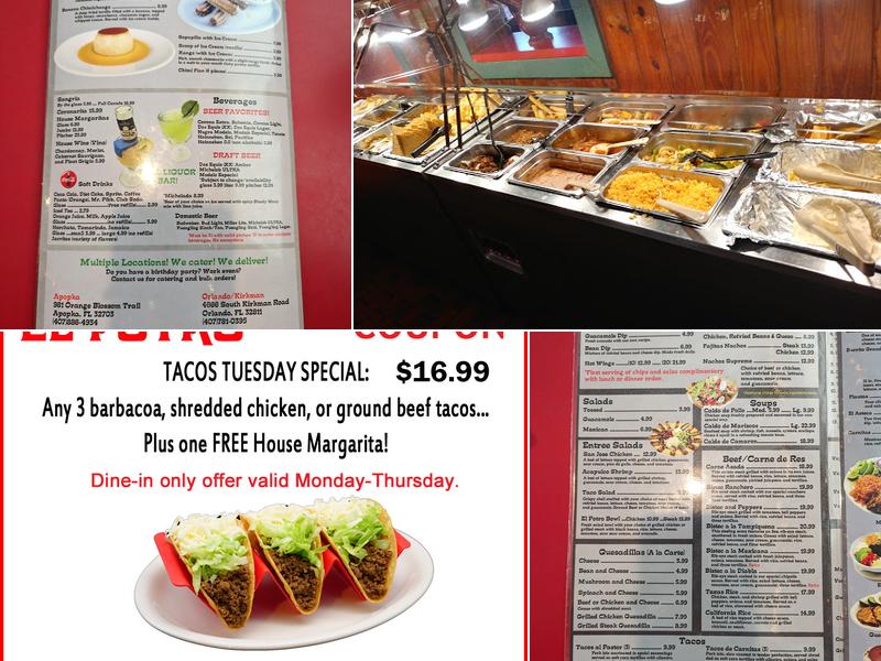 El Potro Menu
