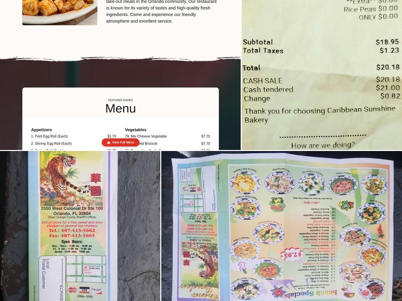 China Garden Restaurant Menu