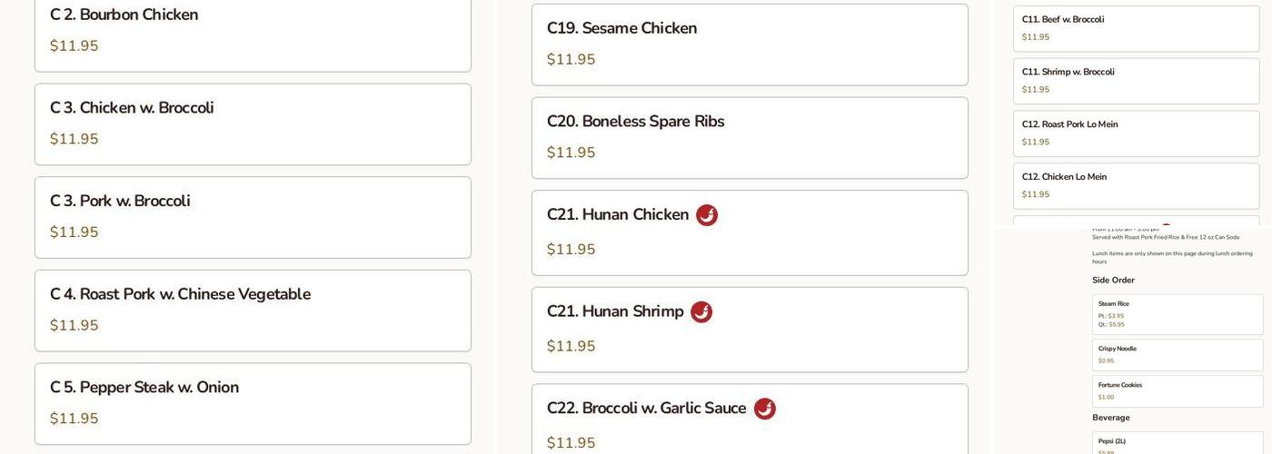 Beijing Restaurant Menu