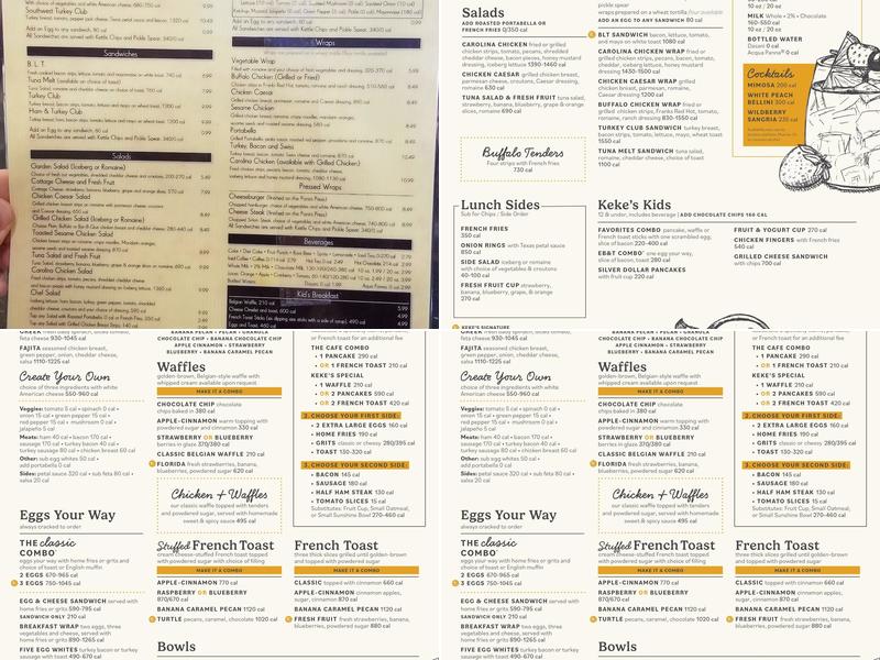 Keke's Breakfast Cafe Menu