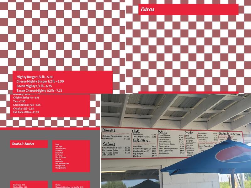 The Pig Barbeque Menu