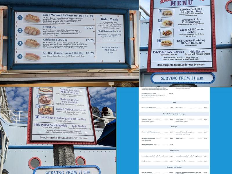 Dockside Diner Menu