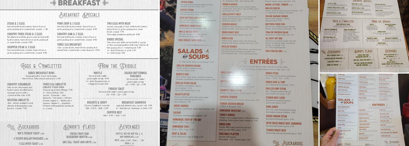 Rodeo Diner Menu