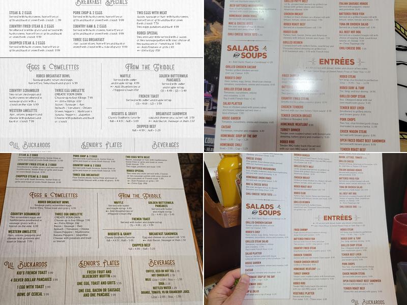 Rodeo Diner Menu