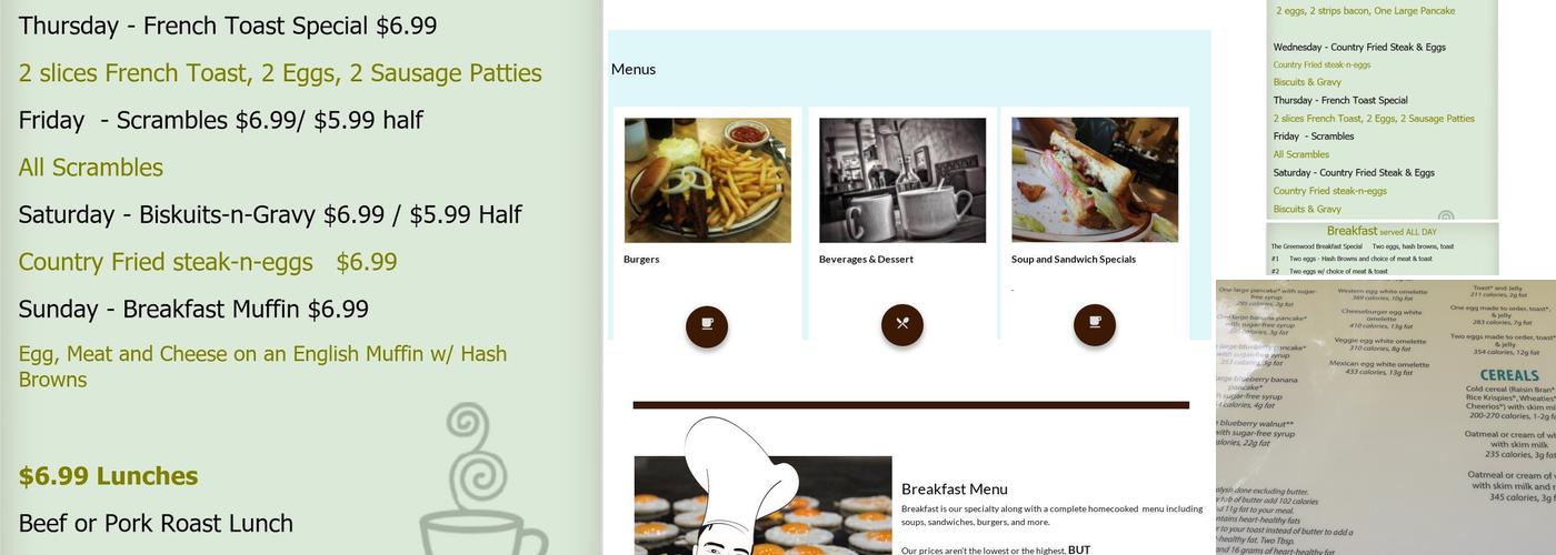 Greenwood Cafe Menu
