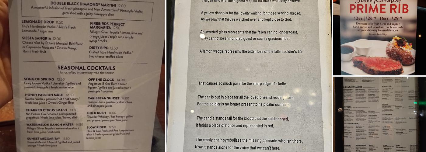 Firebirds Wood Fired Grill Menu