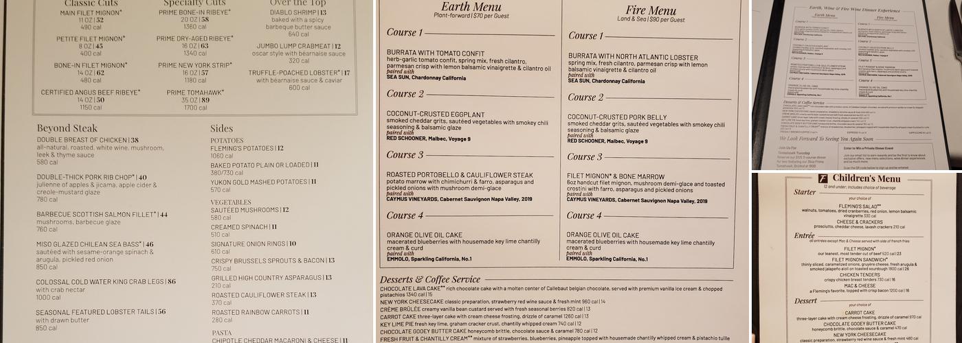 Fleming’s Prime Steakhouse & Wine Bar Menu