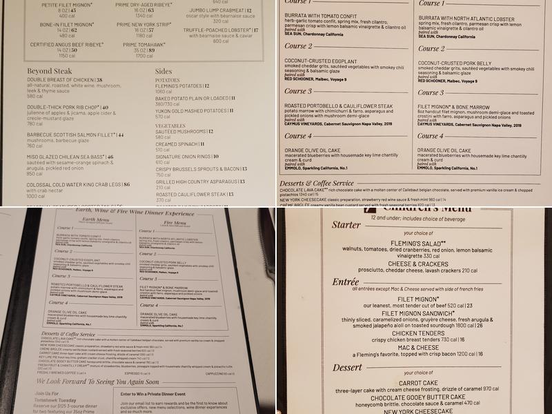 Fleming’s Prime Steakhouse & Wine Bar Menu