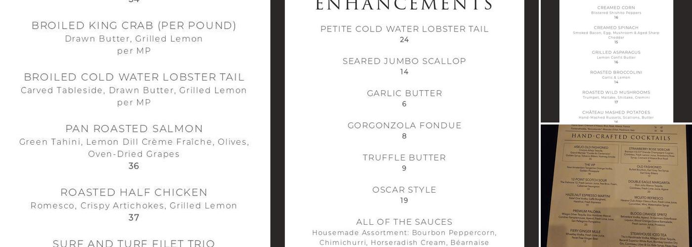 Del Frisco's Double Eagle Steakhouse Menu