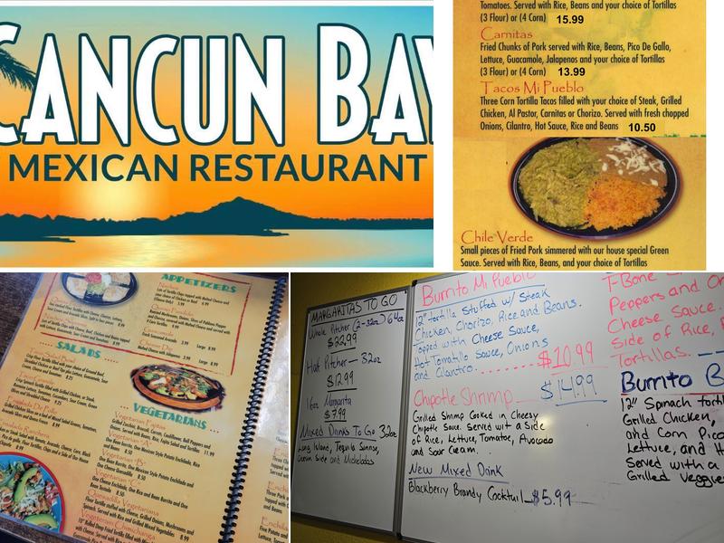 Cancun Bay Menu