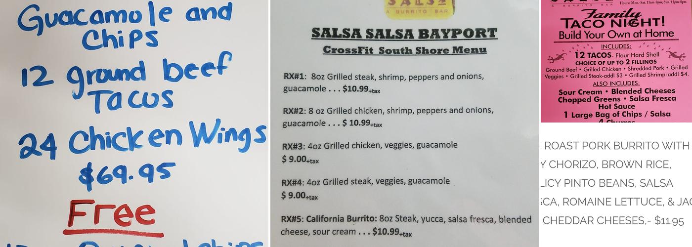 Salsa Salsa Bayport Menu