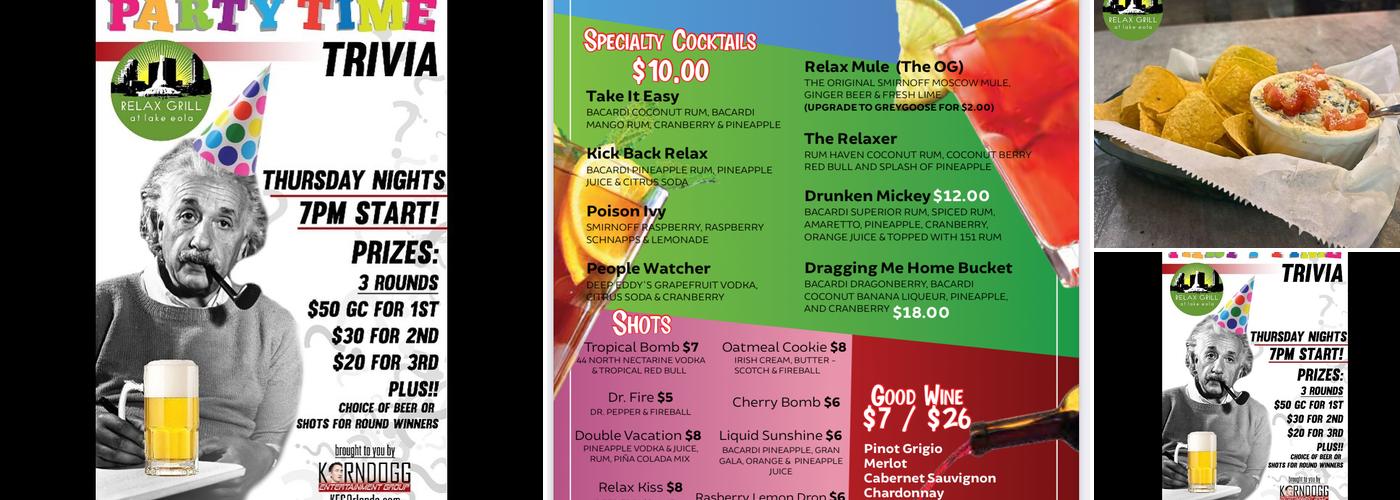 Relax Grill Menu