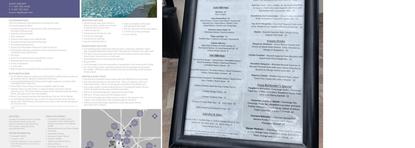 Coconuts Poolside Bar & Grill Menu
