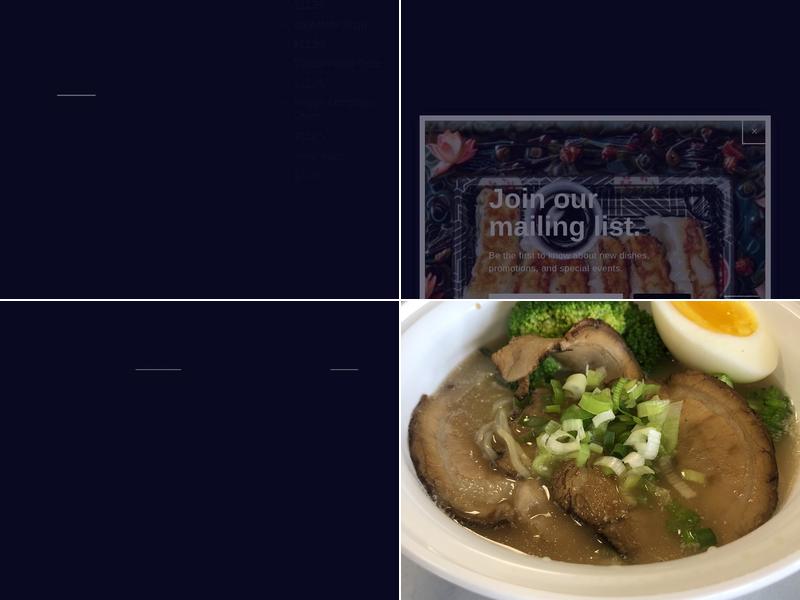 Ramen Ramen Menu