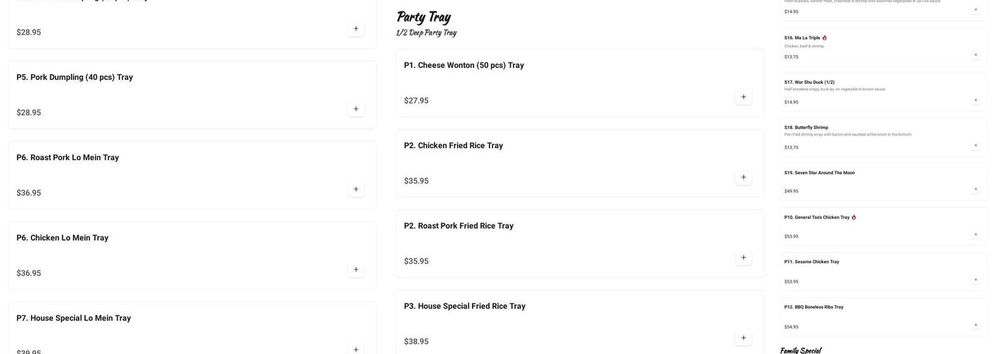 Wing Shun Kitchen Menu