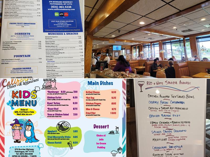 California Diner Menu