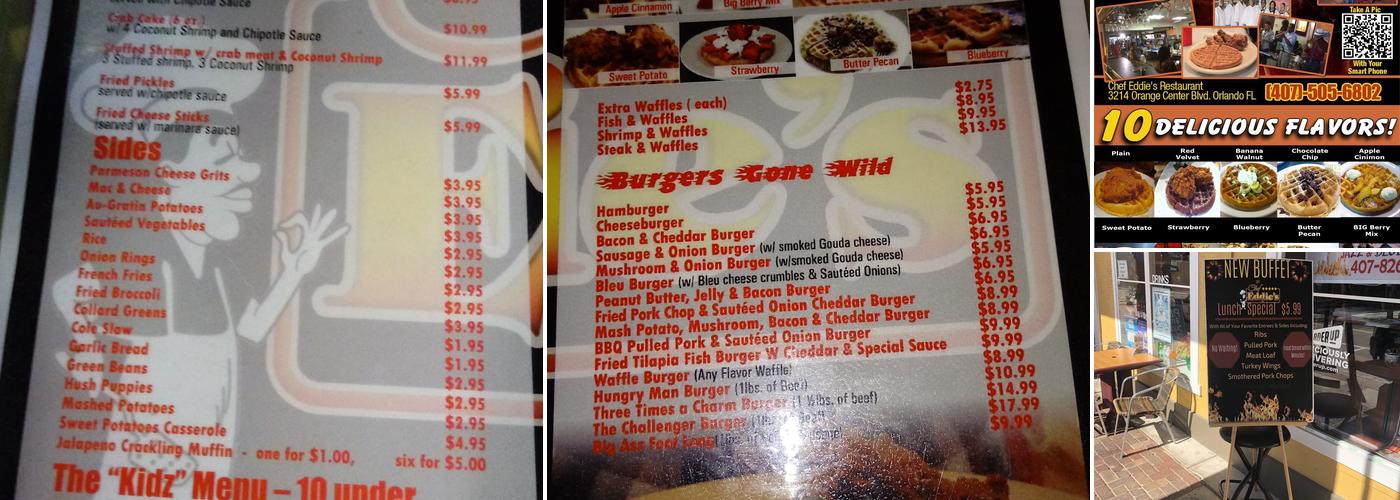 Chef Eddies Menu