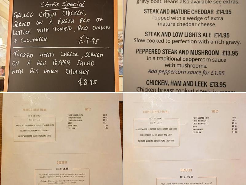 Low Lights Tavern Menu